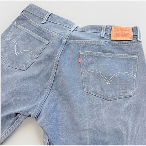 Levi’s 501 Men’s Jeans 42x32 (Fits 40/31) Stonewash Blue Straight Denim 09/2011 - Picture 12 of 16